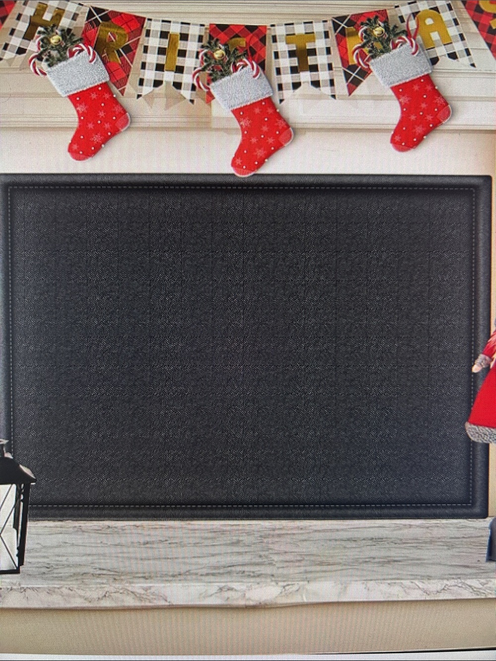 Classic Black Fireplace Blocker Blanket | Home Accents